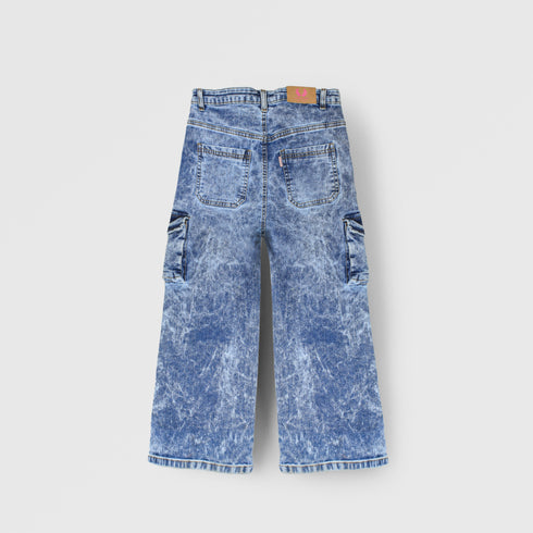 WIDE-LEG CARGO JEANS
